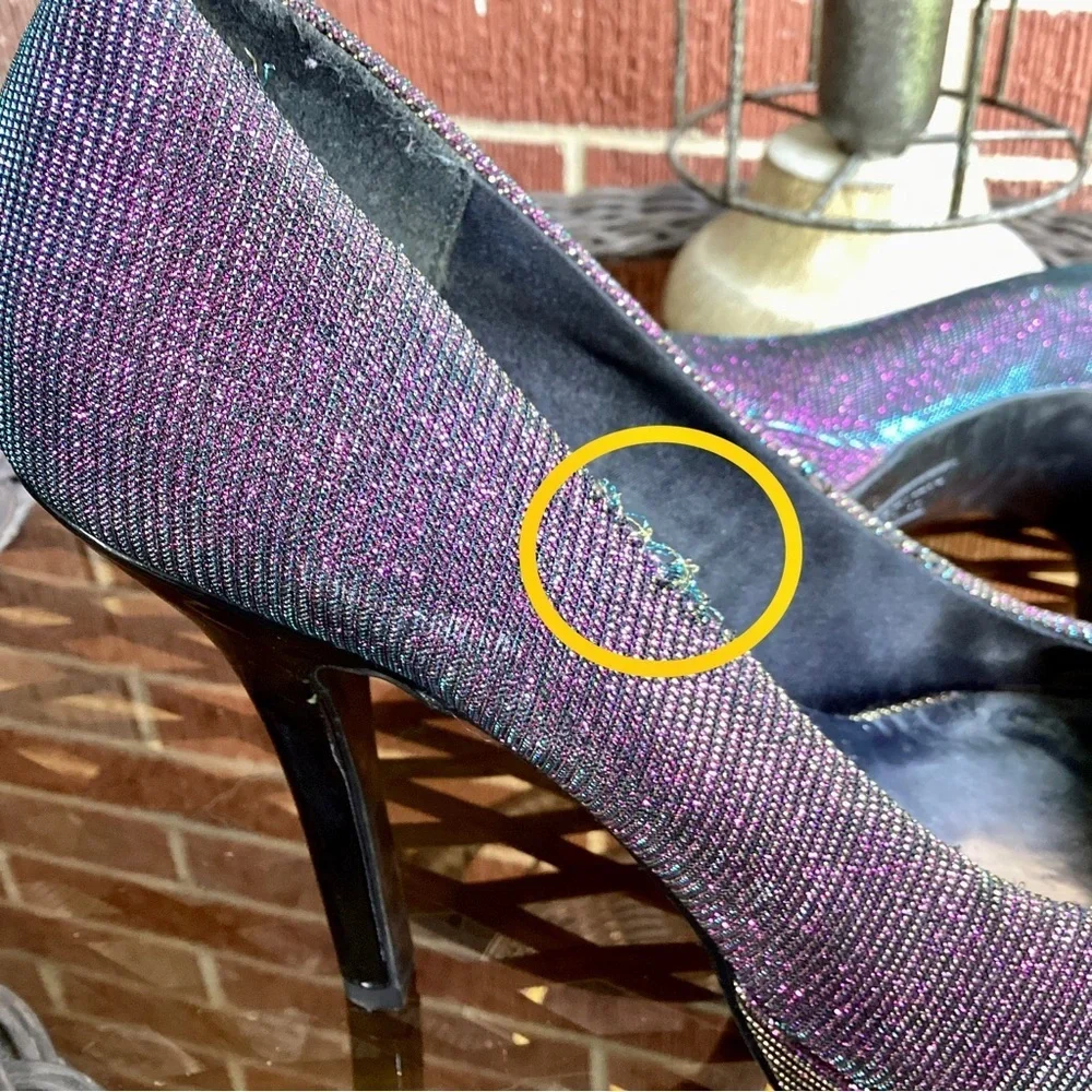 Nine & Company Iridescent Purple Stiletto Heels Size 7
